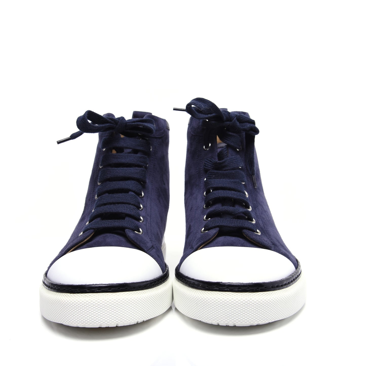 Suede Mens Jimmy High Top Sneakers 40.5 Navy Blue