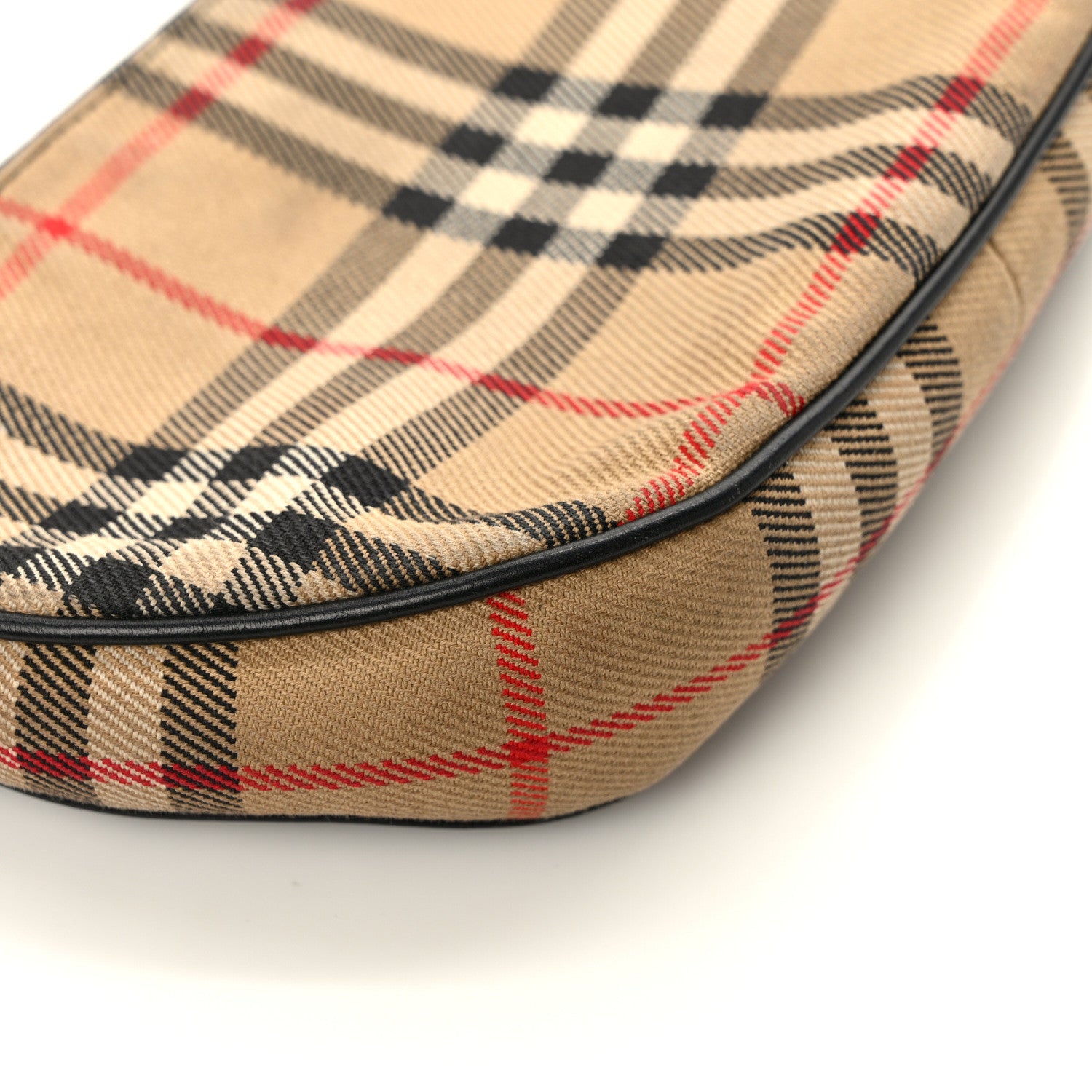 Burberry Vintage Check Calfskin Olympia Pouch Archive Beige 9 of 10