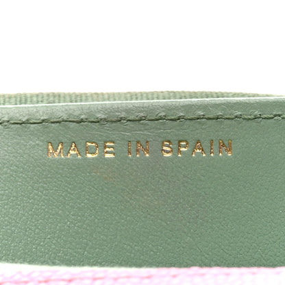 Chanel Caviar Metal Perforated Quilted CC Compact Flap Card Holder Pink Green 7 of 10
