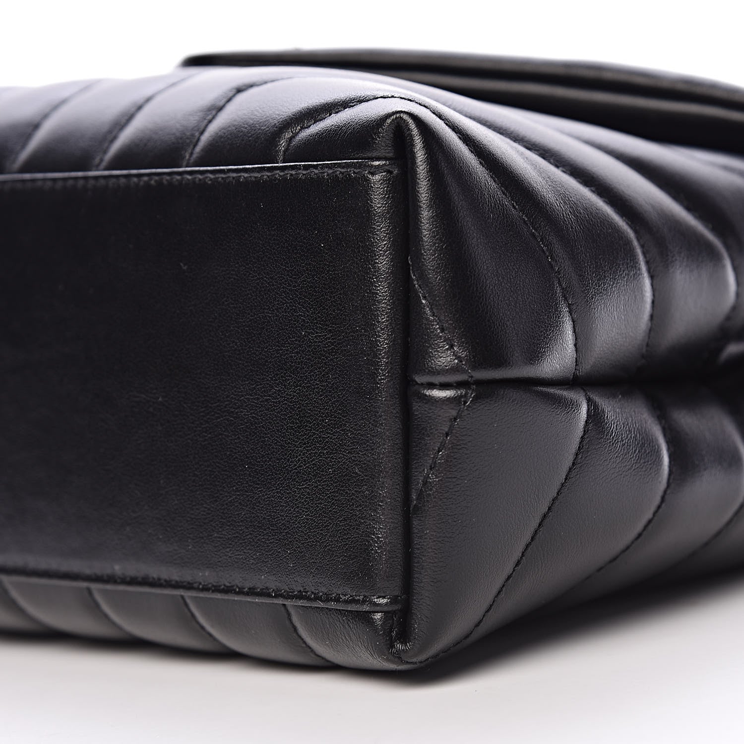 Saint Laurent Calfskin Y Quilted Monogram Small Loulou Chain Satchel Black 10 of 11