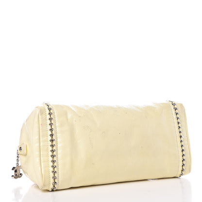 Chanel Patent Luxe Ligne Medium Bowler Ivory 4 of 17