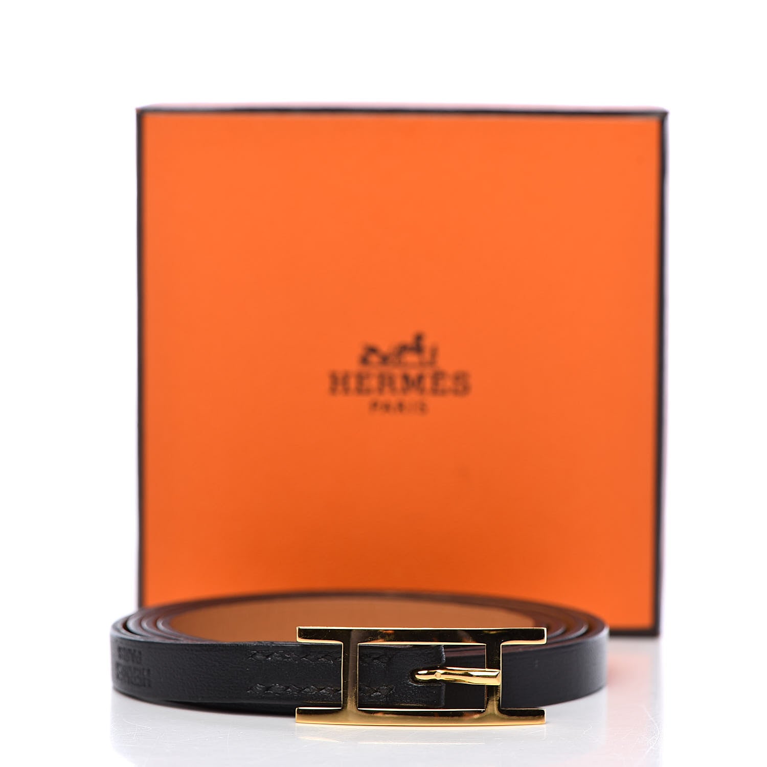 Hermes Chamonix Hapi 3MM Triple Tour Wrap Bracelet M Black 6 of 6