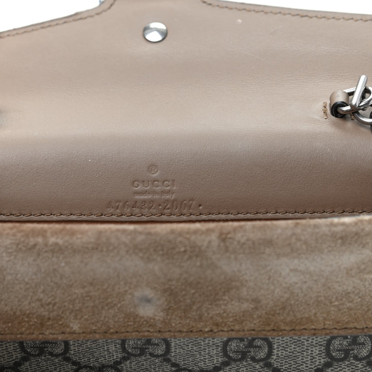 GG Supreme Monogram Super Mini Dionysus Shoulder Bag Taupe