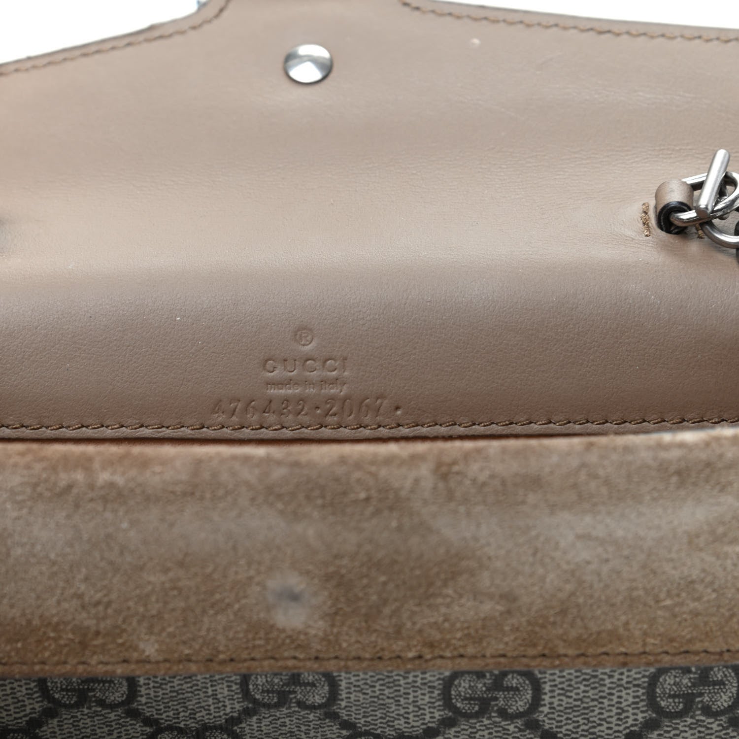 Gucci GG Supreme Monogram Super Mini Dionysus Shoulder Bag Taupe 6 of 8