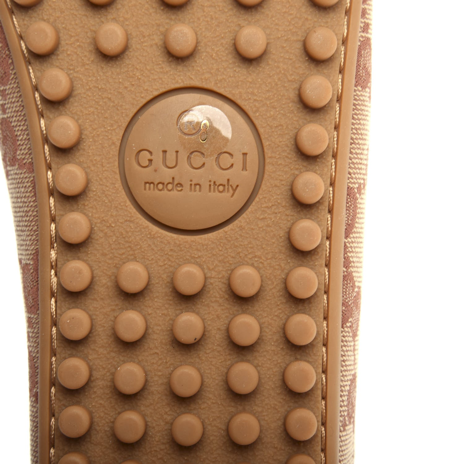 Gucci GG Monogram Suede Mens Driver Loafers 8 Beige Ruggine Cuir 9 of 11