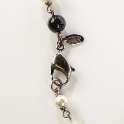Chanel Pearl Crystal CC Beaded Long Necklace 6 of 6