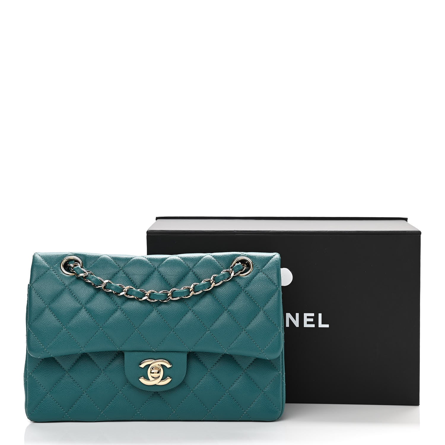 Chanel Caviar Quilted Small Double Flap Green 12 of 12