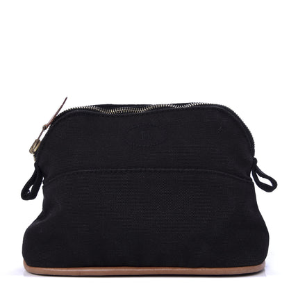 Hermes Cotton Canvas Mini Bolide Travel Cosmetic Pouch Black 1 of 7