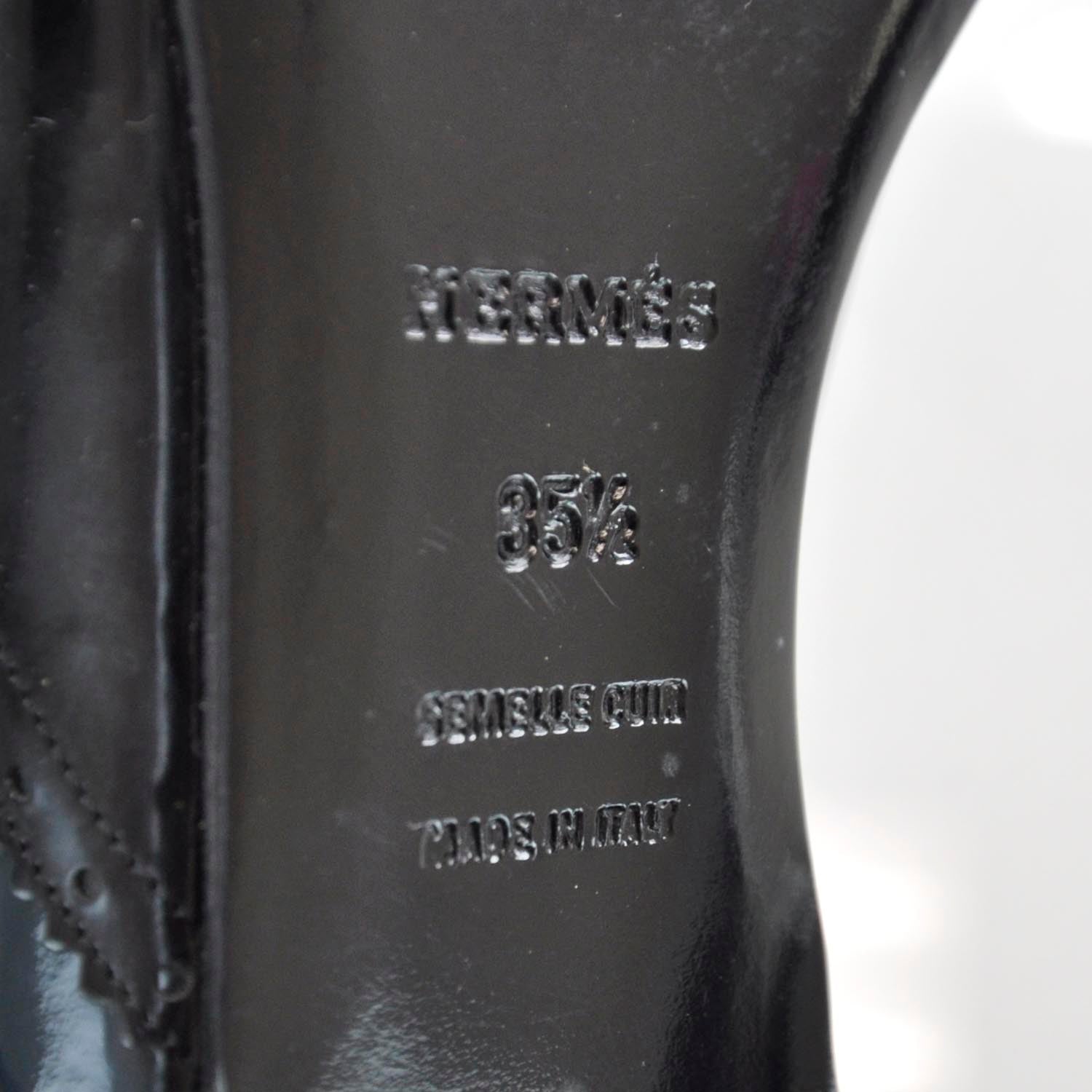 Hermes Leather Wing Tip Flats 35.5 6 of 6