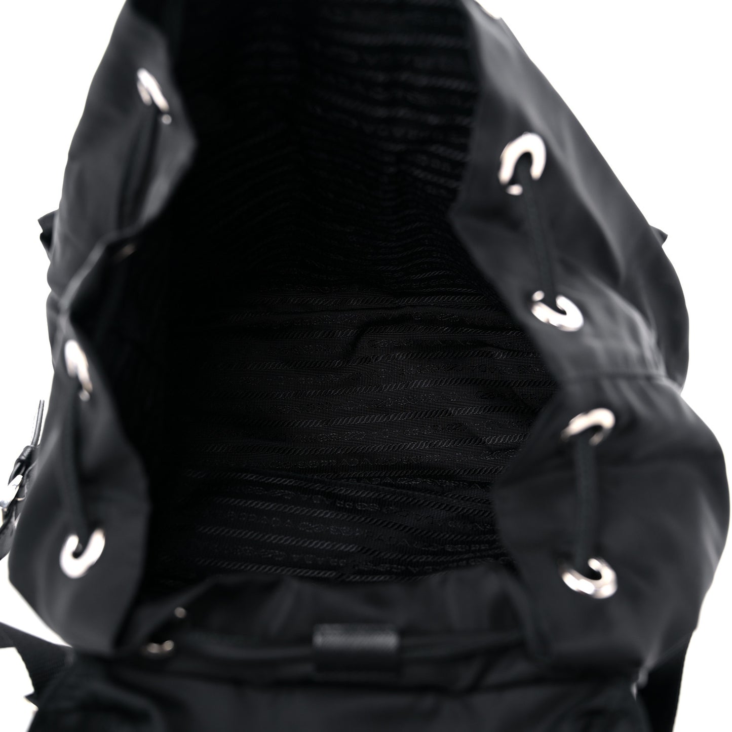 Tessuto Nylon Saffiano Medium Backpack Black