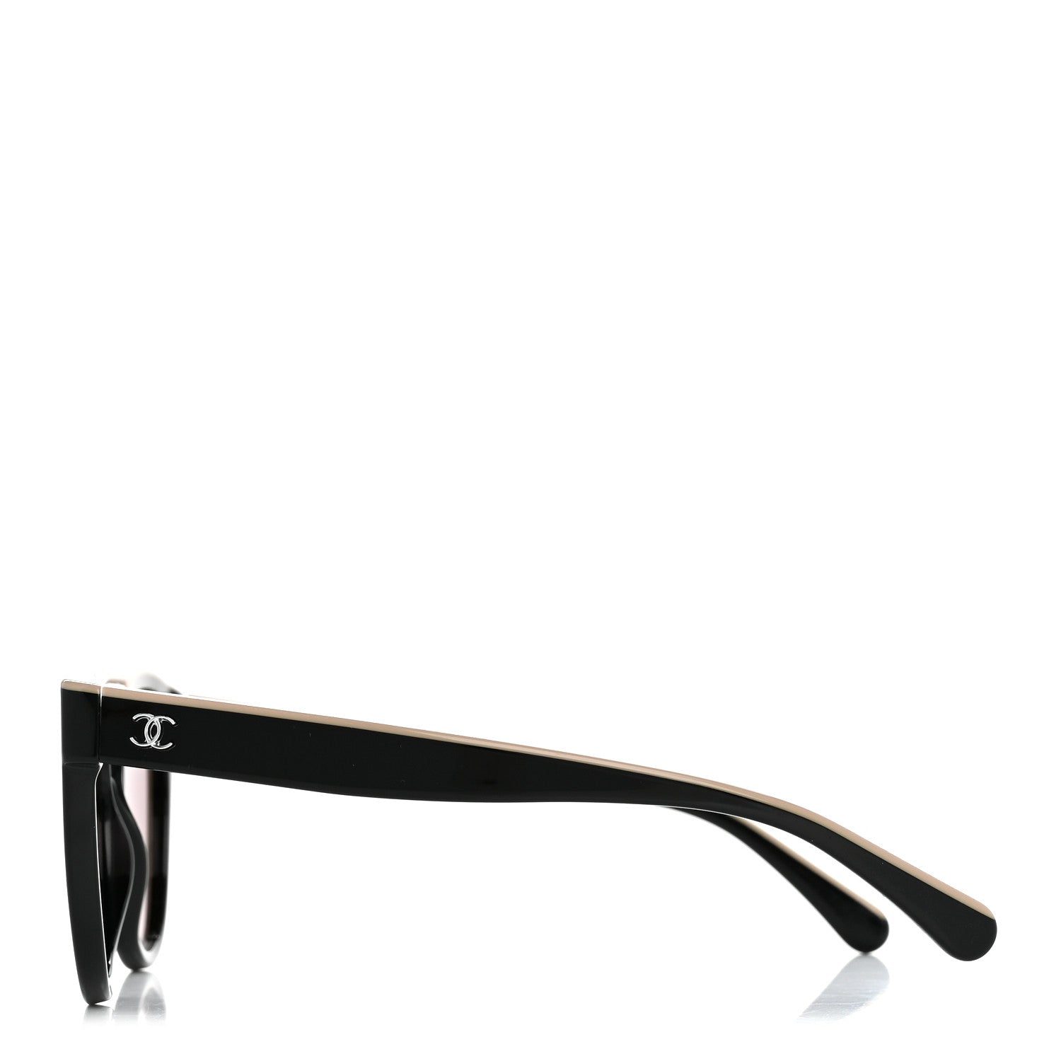 Chanel Acetate CC Butterfly Sunglasses 5414 Black Beige 3 of 8