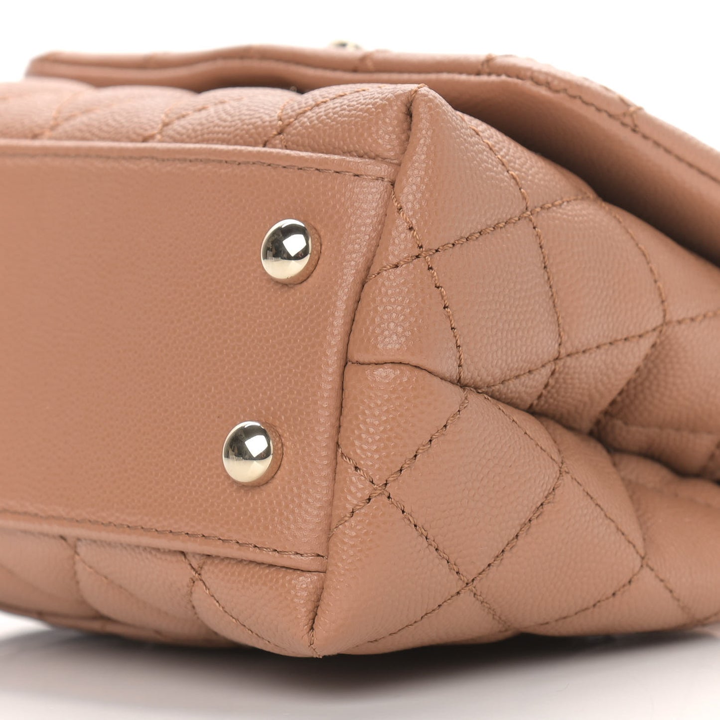 Caviar Quilted Extra Mini Coco Handle Flap Brown