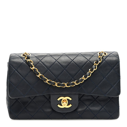Chanel Lambskin Quilted Small Double Flap Navy 1 of 10
