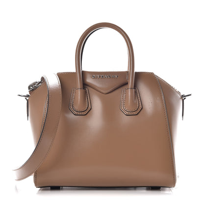 Givenchy Shiny Lord Calfskin Mini Antigona Dark Beige 1 of 10
