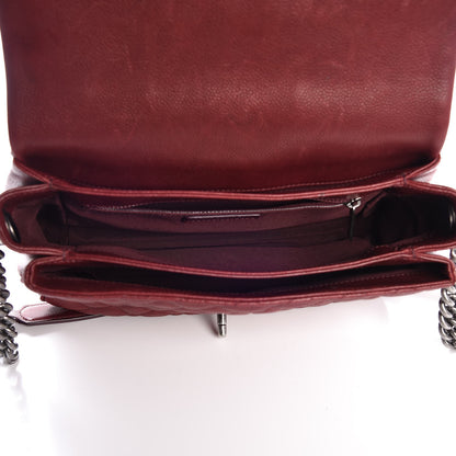 Chanel Caviar Quilted Medium Rock In Rome Single Flap Dark Red 6 of 17