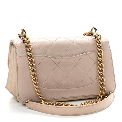 Chanel Glazed Calfskin Quilted Mini Straight Lined Flap Beige 3 of 16