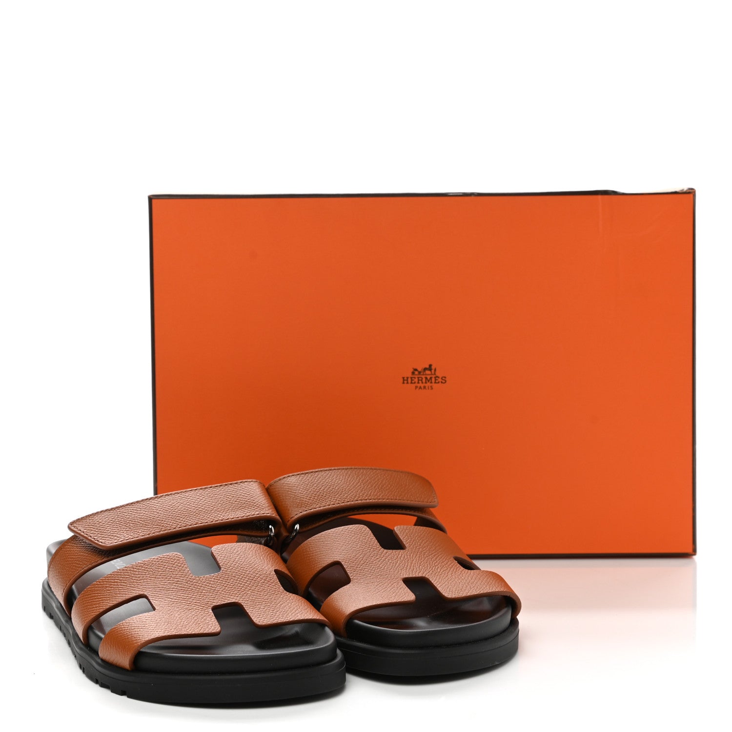 Hermes Epsom Womens Chypre Sandals 35 Natural 9 of 9