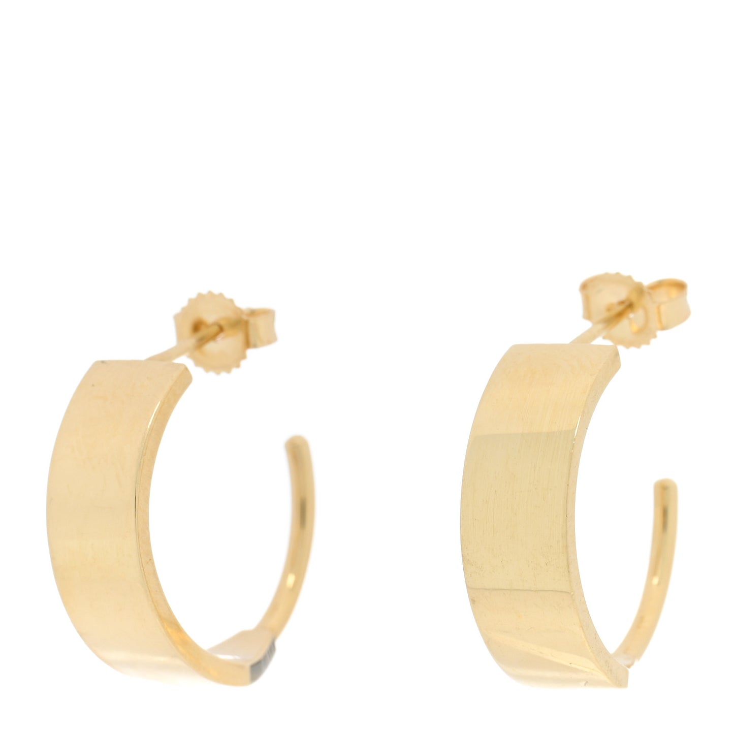 18K Yellow Gold Wide Ellen Hoop Earrings