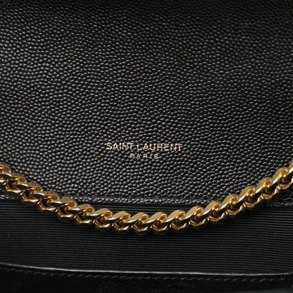 Saint Laurent Grain De Poudre Textured Mixed Matelasse Triquilt Small Monogram Satchel Black 7 of 10
