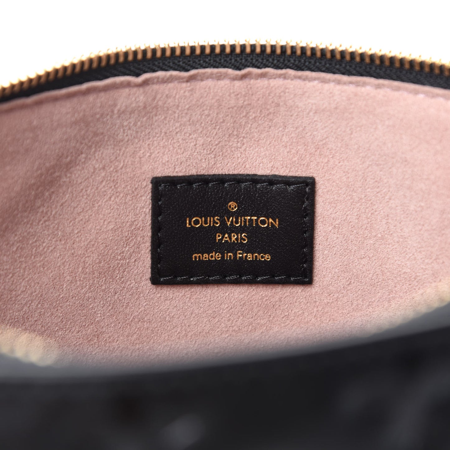 Lambskin Embossed Monogram Coussin PM Black