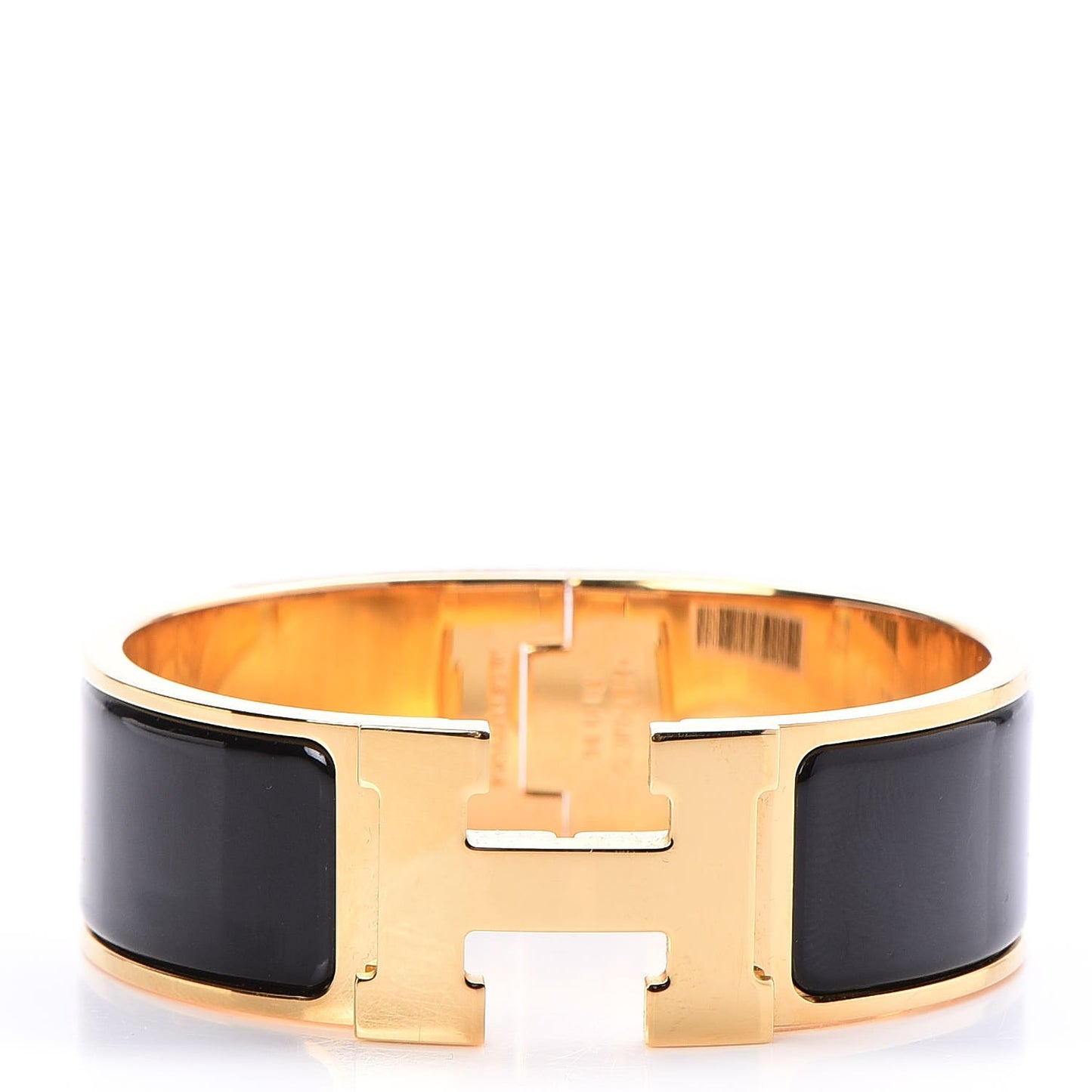 Enamel Wide Clic Clac H Bracelet PM Black