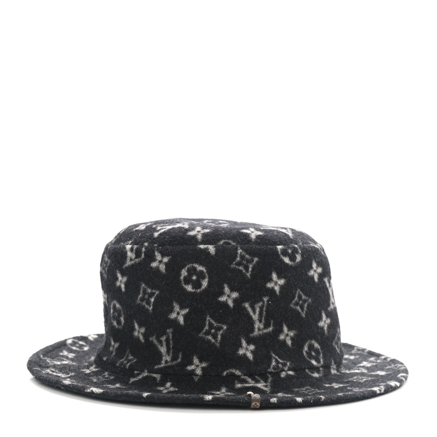 Louis Vuitton Wool Monogram Match Bucket Hat M Black White 5 of 8