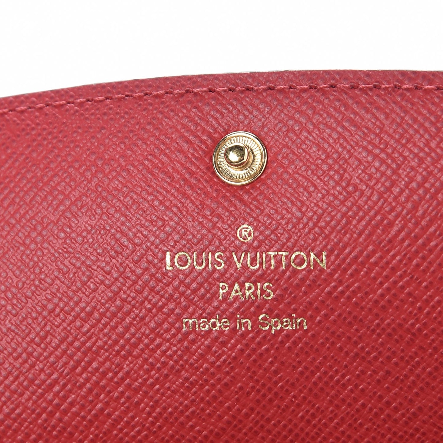 Damier Ebene Emilie Wallet Red