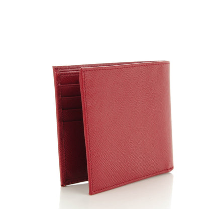 Prada Saffiano Bi-Fold Wallet Red 3 of 7