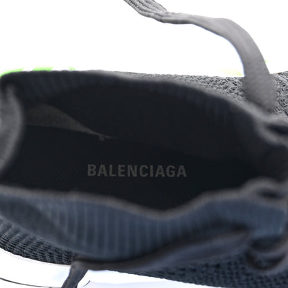 Balenciaga Knit Womens Speed Lace Up Graffiti Sneakers 36 Black White Fluo Green 10 of 10
