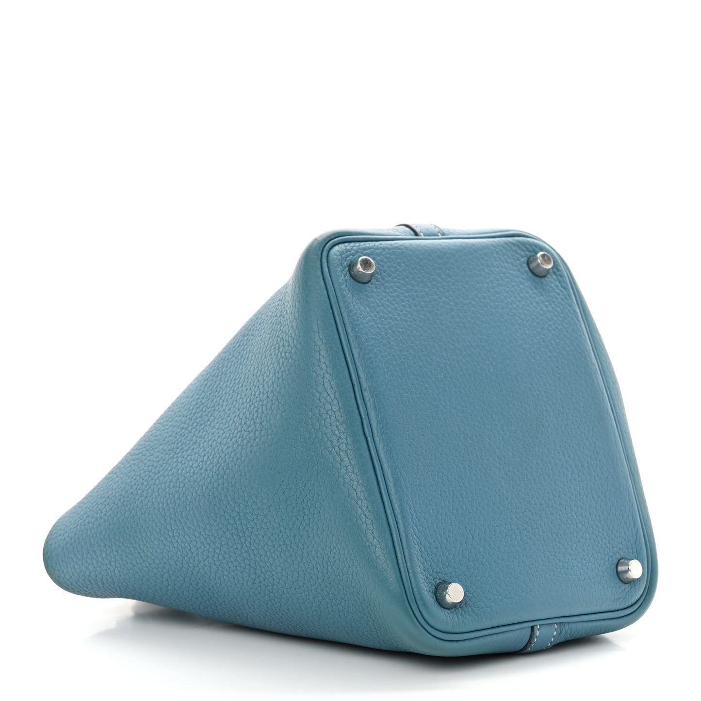 Taurillon Clemence Picotin Lock 18 PM Blue Jean