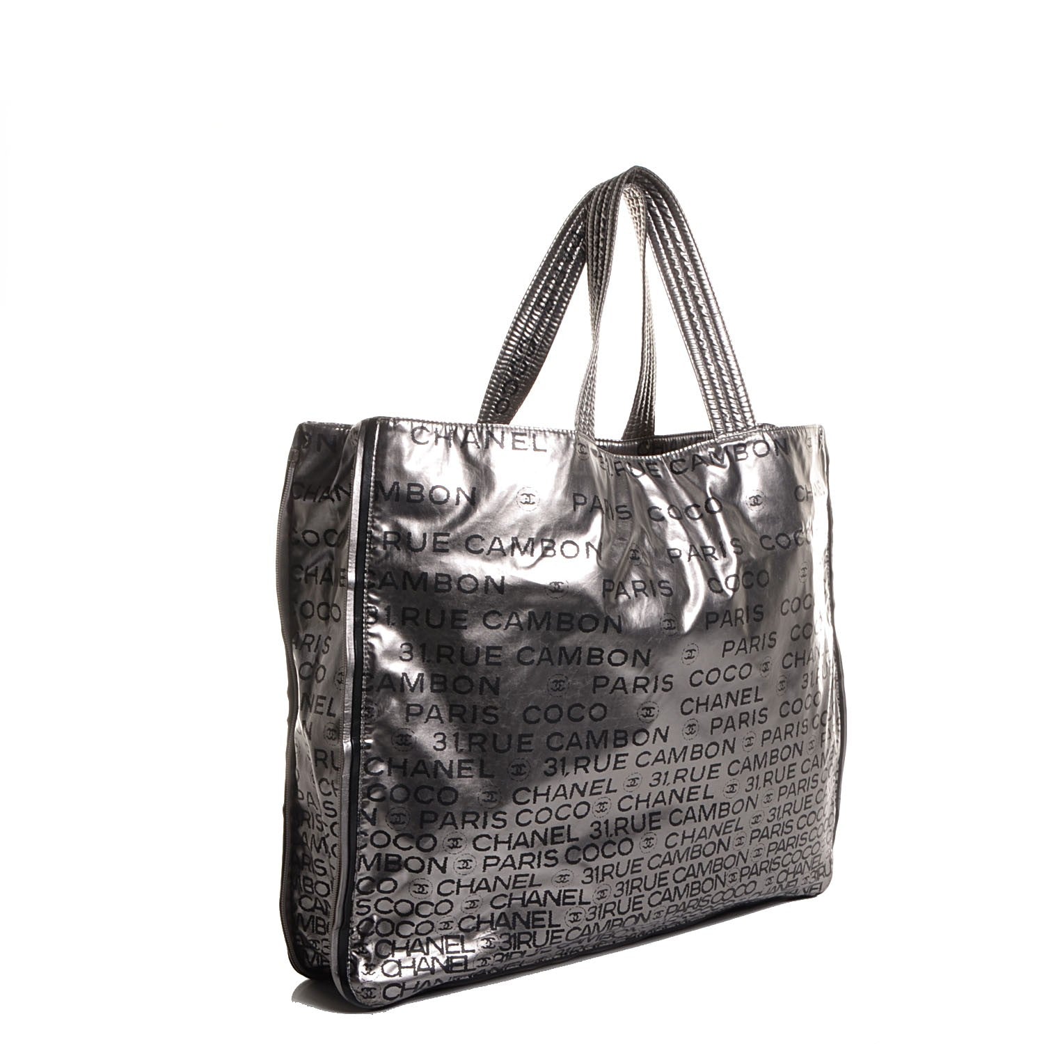 Chanel Coated Canvas Unlimited Large Tote Argent Fonce 3 of 7