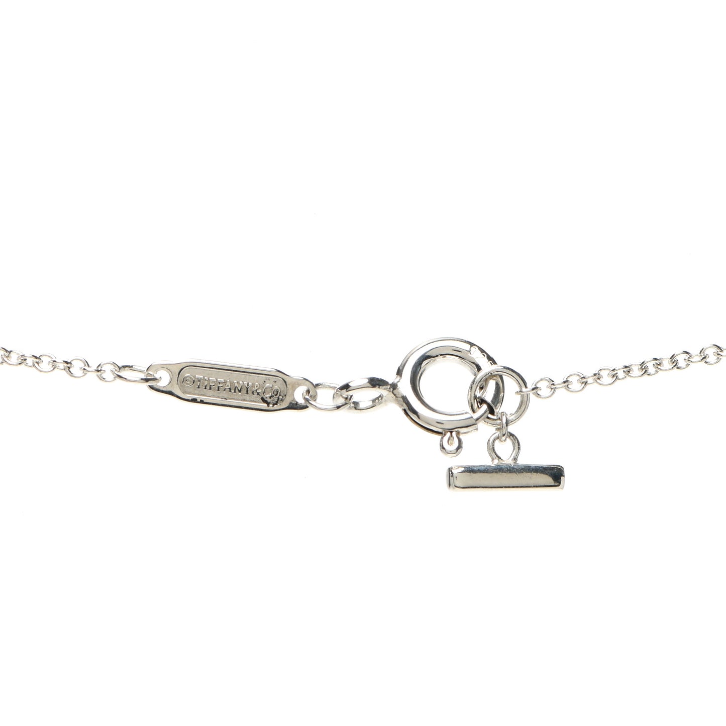 Sterling Silver Large T Smile Pendant Necklace