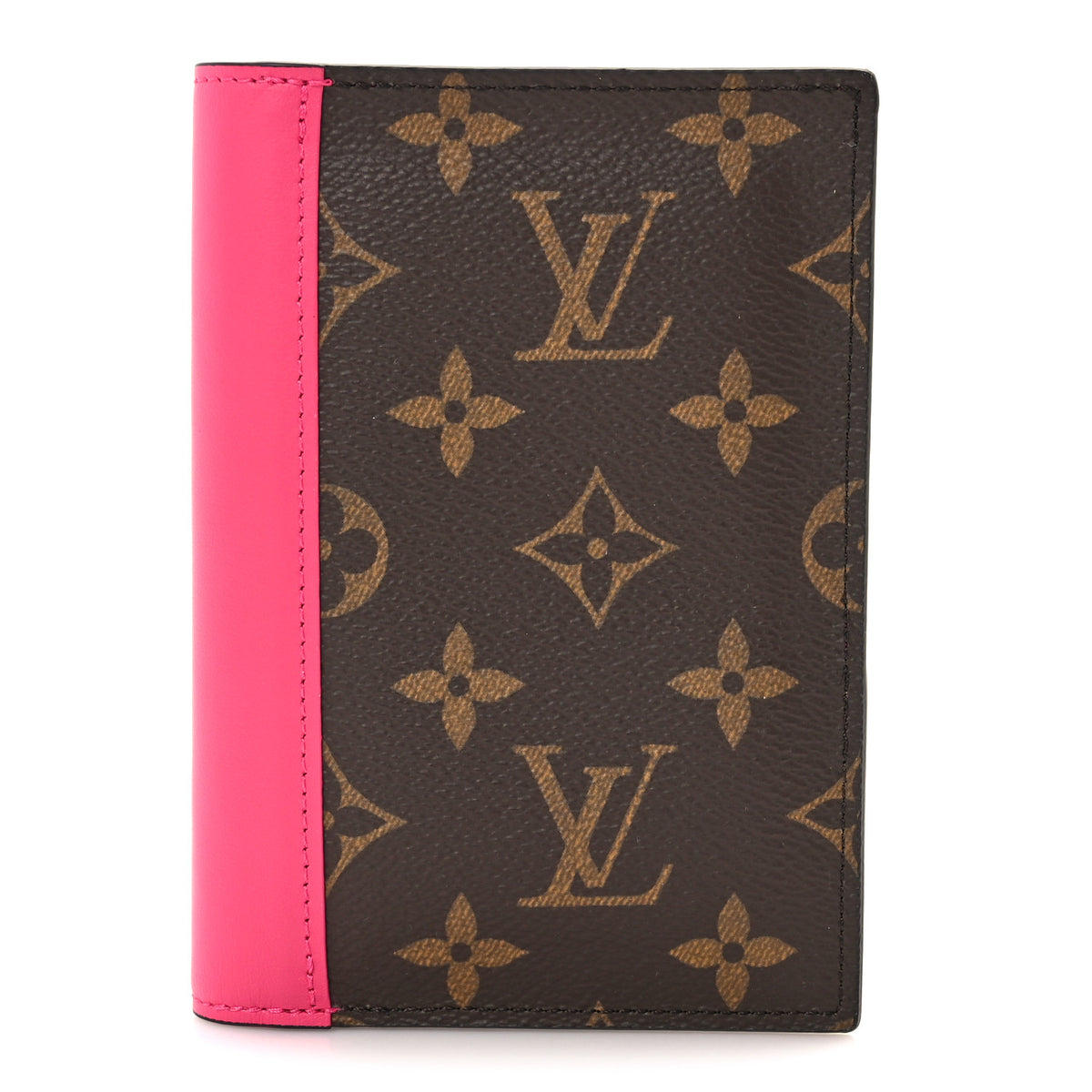 Monogram Macassar Passport Cover Fuchsia