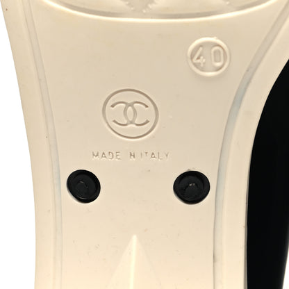 Chanel Rubber Camellia Rain Boots 40 Black 6 of 6
