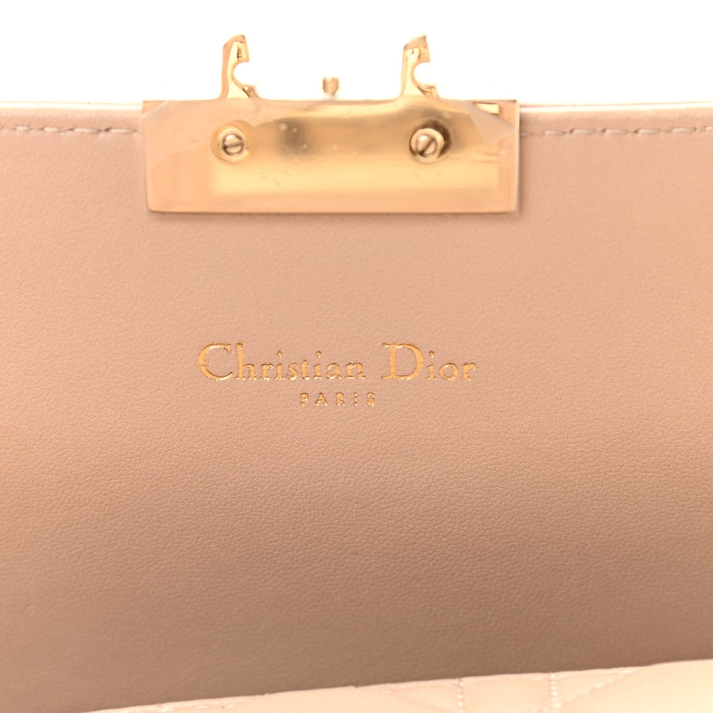 Lambskin Cannage Miss Dior Promenade Pouch Beige