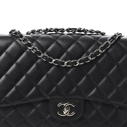 Chanel Caviar Quilted Jumbo Single Flap Black 9 of 9