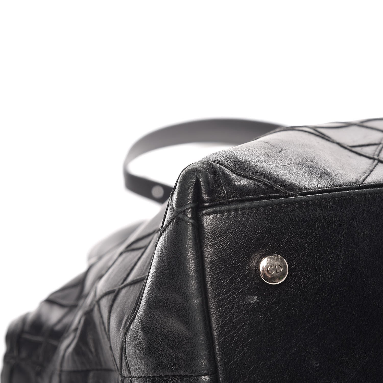 Christian Dior Lambskin Cannage Medium Granville Tote Black 11 of 16