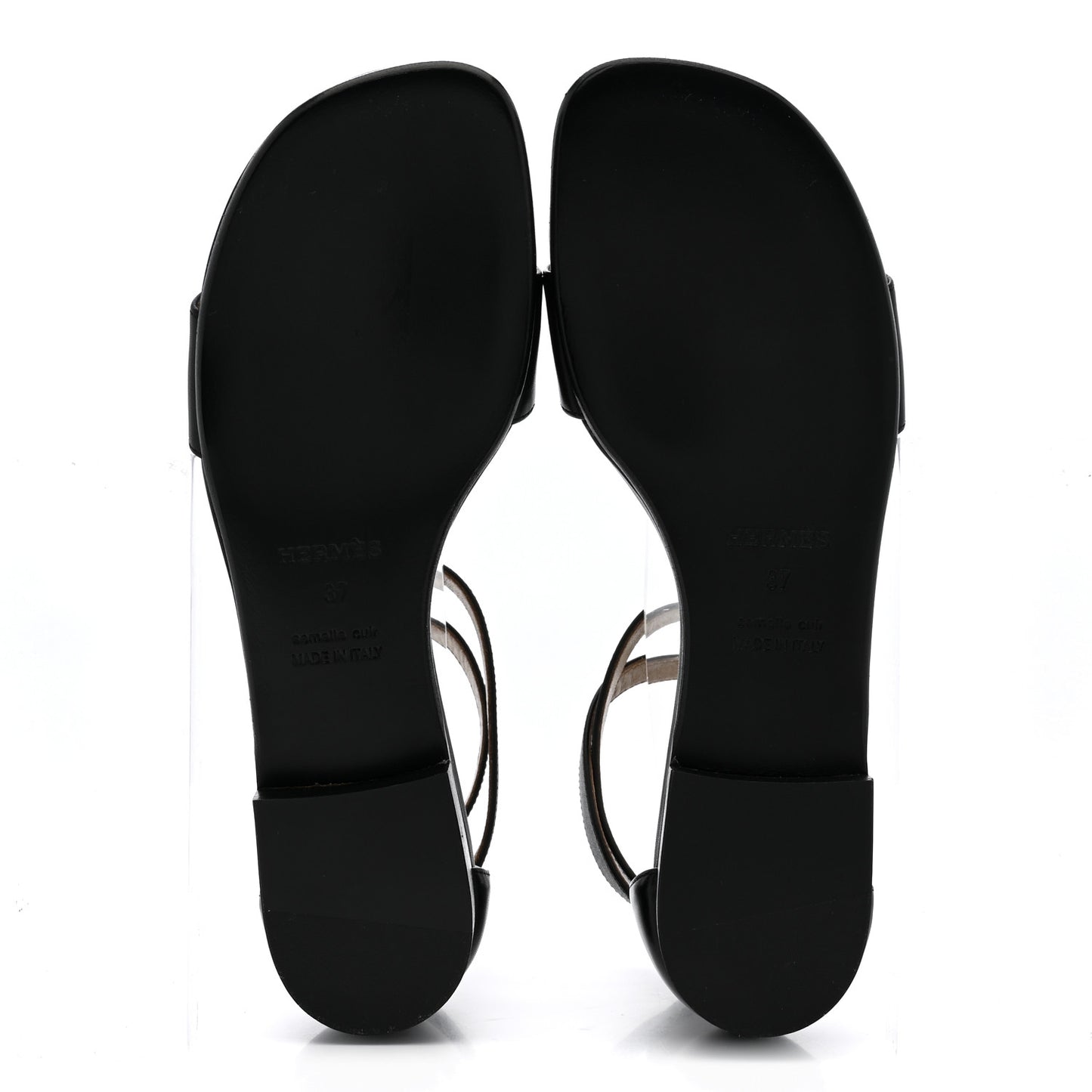 Heritage Calfskin Baia Sandals 37 Black