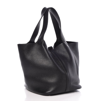 Hermes Taurillon Clemence Picotin 22 MM Black 3 of 8