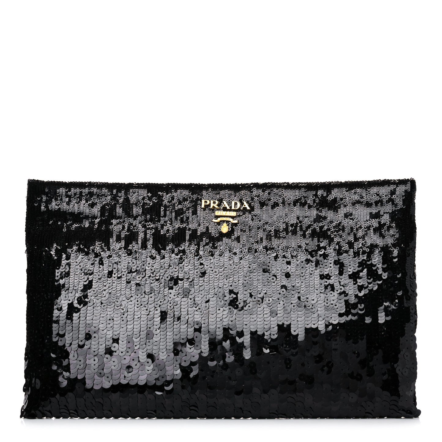 Sequin Pochette Clutch Black