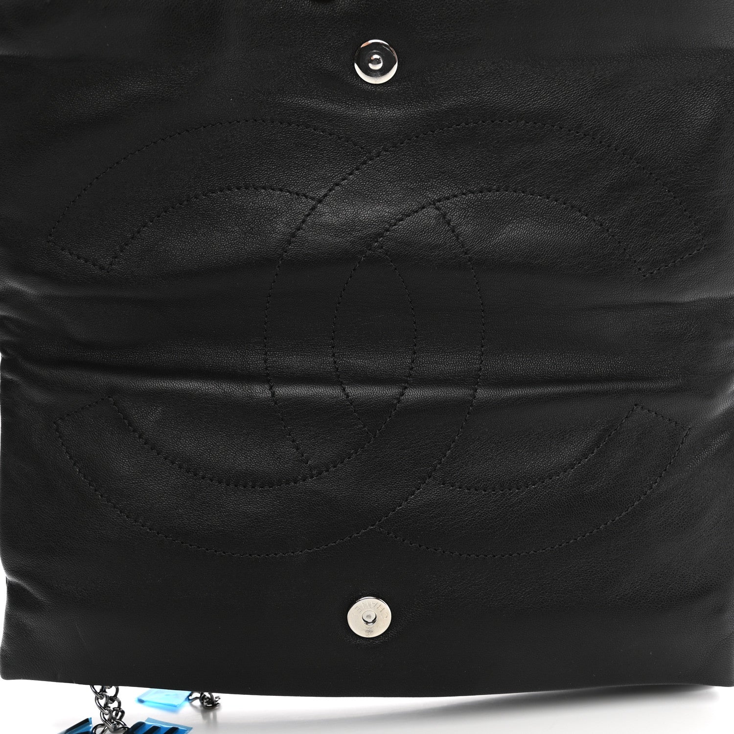Chanel Lambskin Accordion Globe Clutch Black 10 of 10