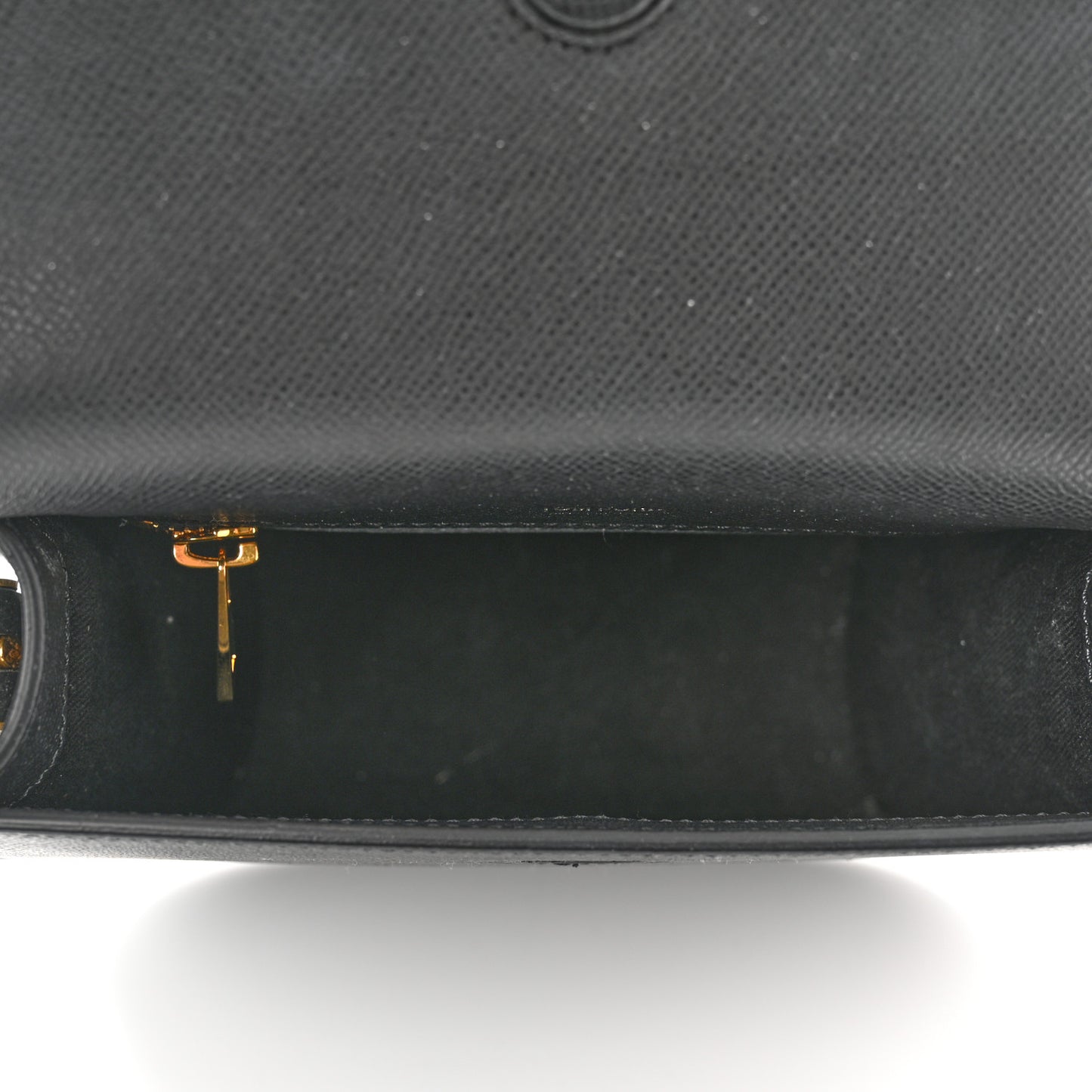 Grained Calfskin Mini T Clasp Tara Crossbody Bag Black