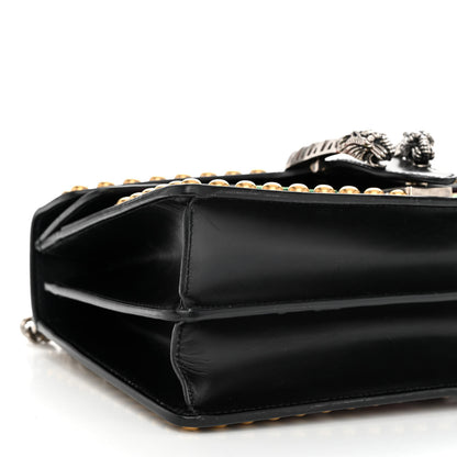Gucci Calfskin Floral Embroidered Studded Small Dionysus Shoulder Bag Black 8 of 9