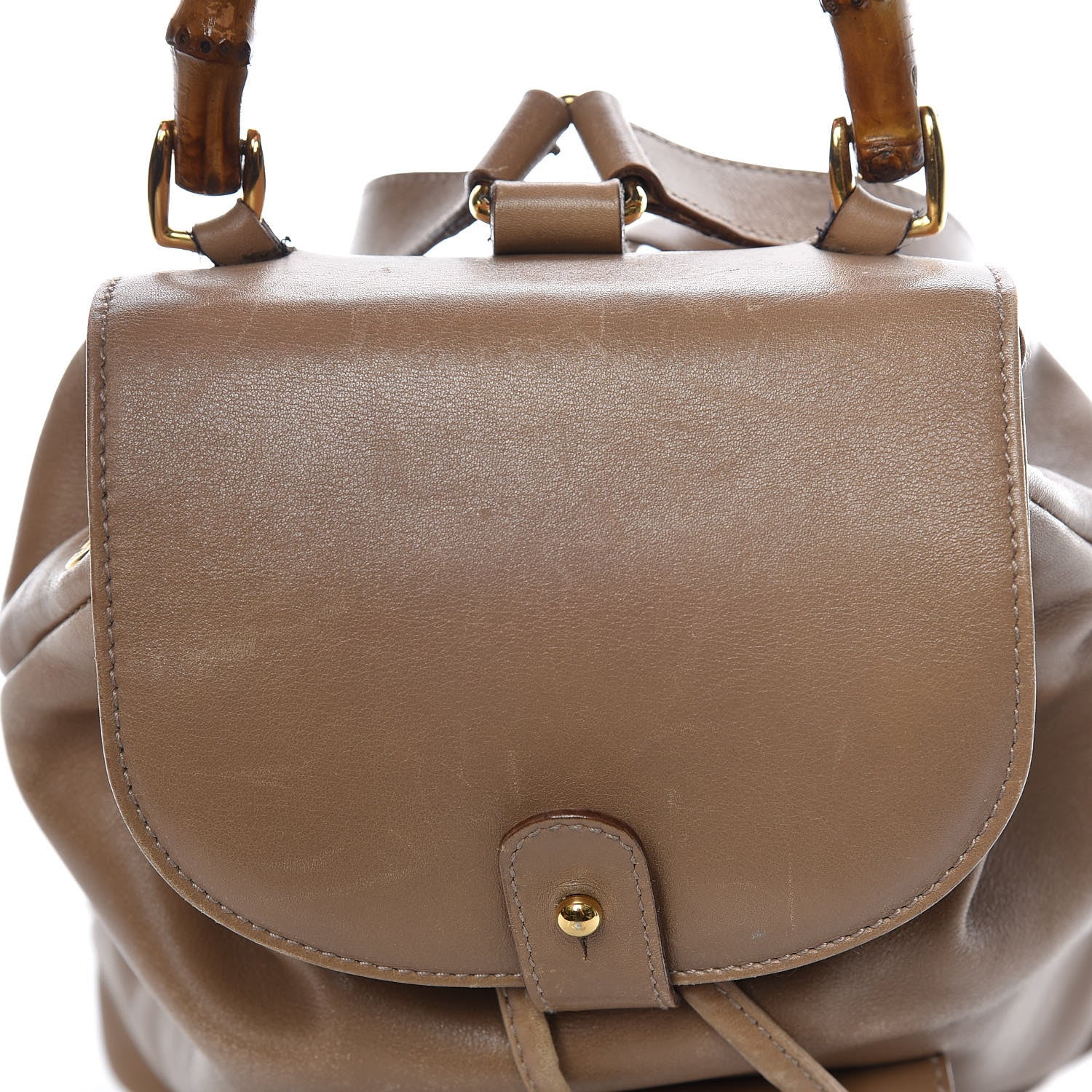Gucci Calfskin Bamboo Mini Backpack Beige 14 of 16