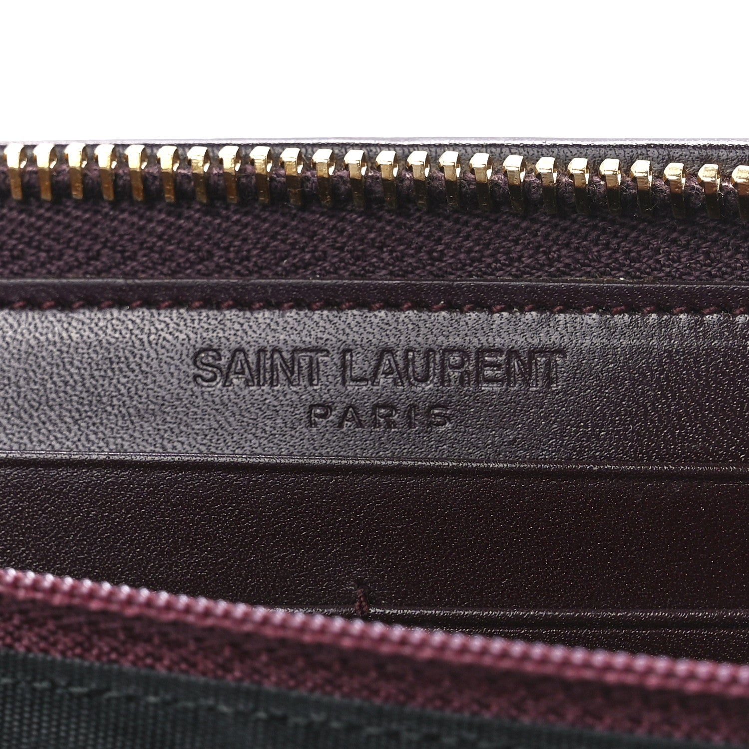 Saint Laurent Calfskin Classic Zip Around Continental Wallet Bordeaux 6 of 10