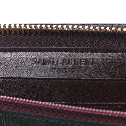 Saint Laurent Calfskin Classic Zip Around Continental Wallet Bordeaux 6 of 10