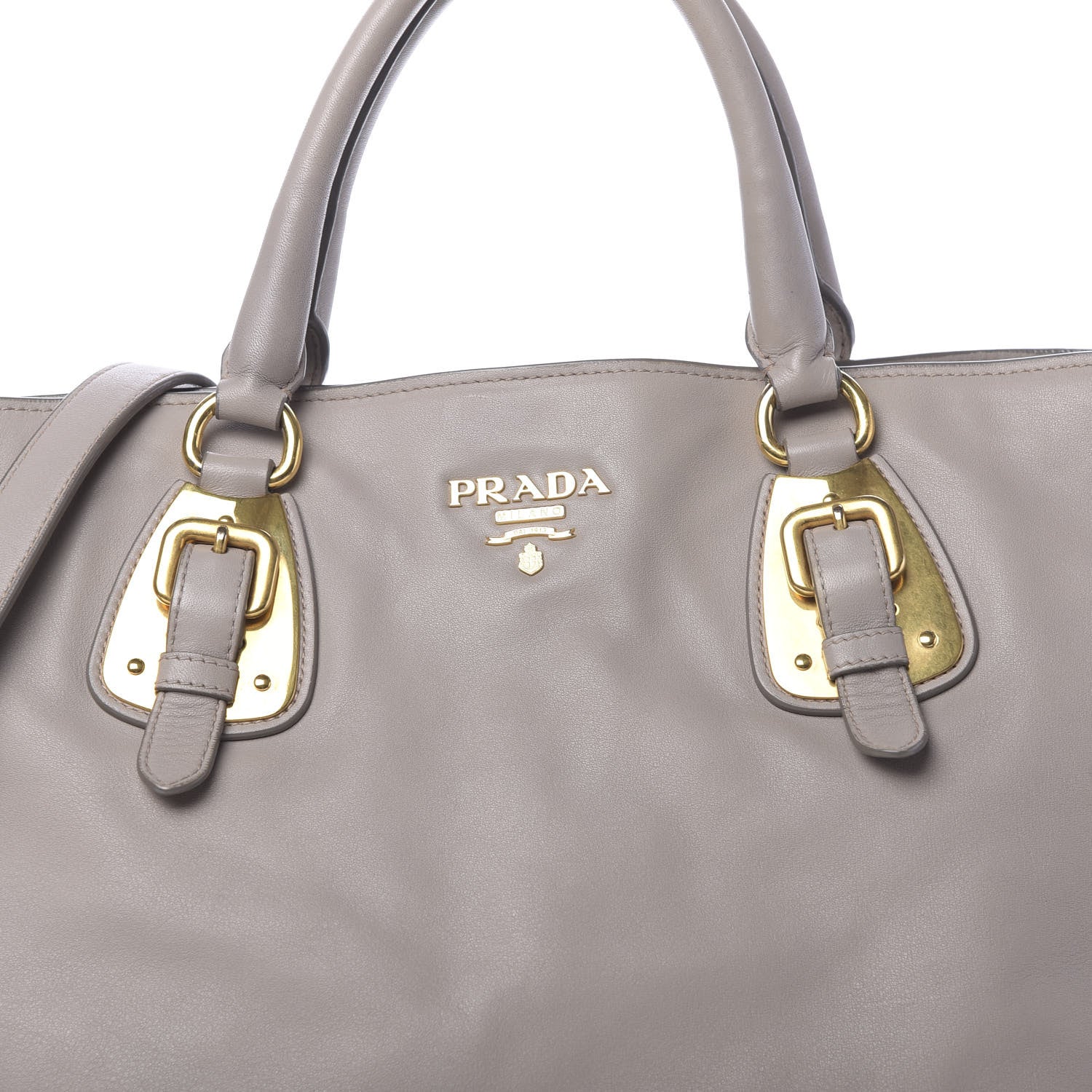 Prada Soft Calf Shopping Tote Argilla 9 of 11