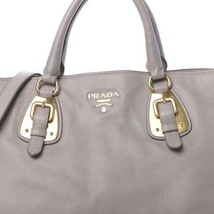 Prada Soft Calf Shopping Tote Argilla 9 of 11