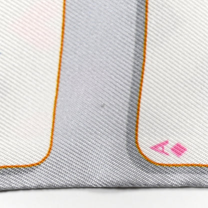 Hermes Silk Jeu de Cartes Twilly Gris Perle Rose Black 5 of 5
