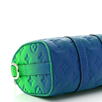 Louis Vuitton Taurillon Illusion Keepall XS Bleu Vert 8 of 10